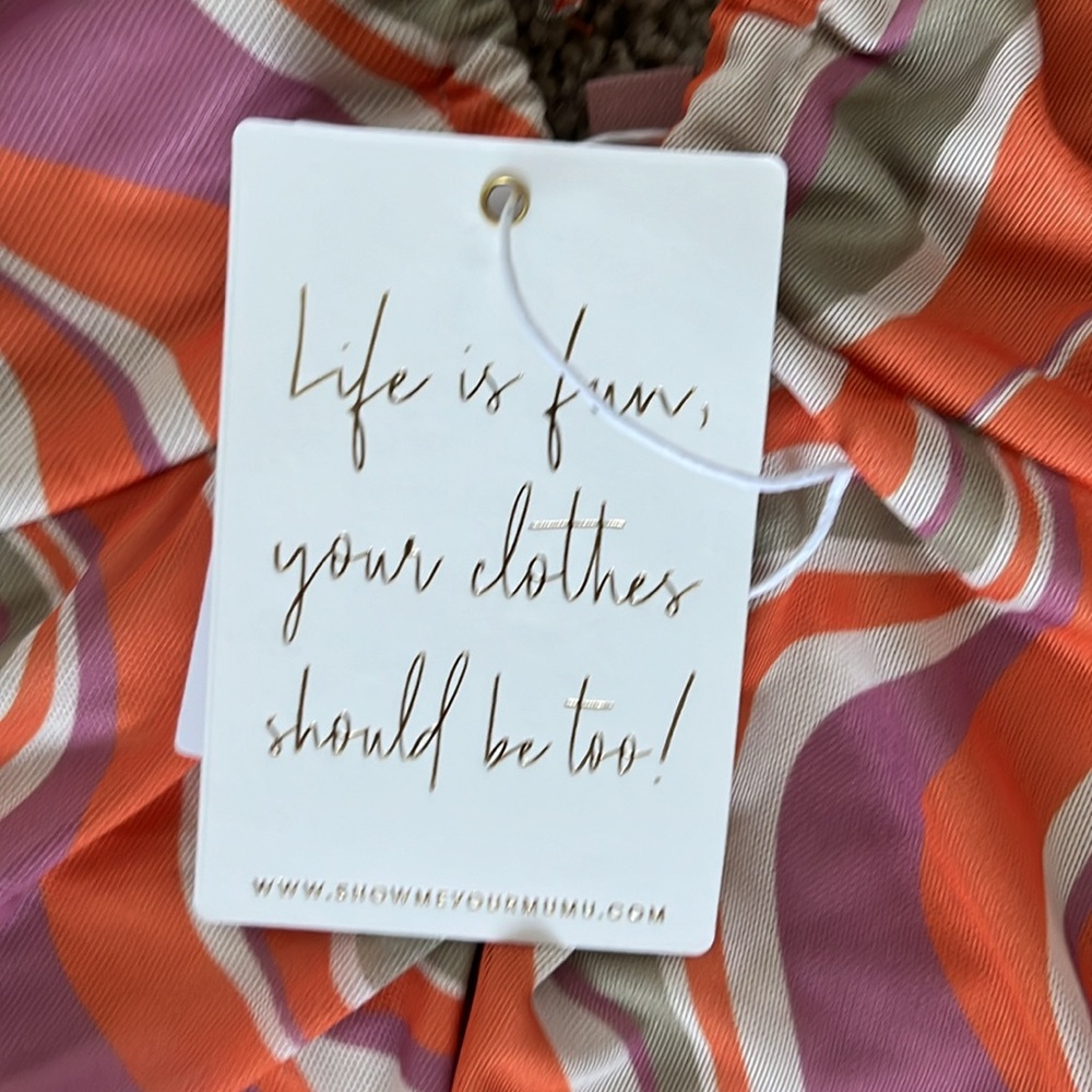 Show Me Your Mumu Pink & Orange Patterned Dress, NWT - Picture 5 of 7